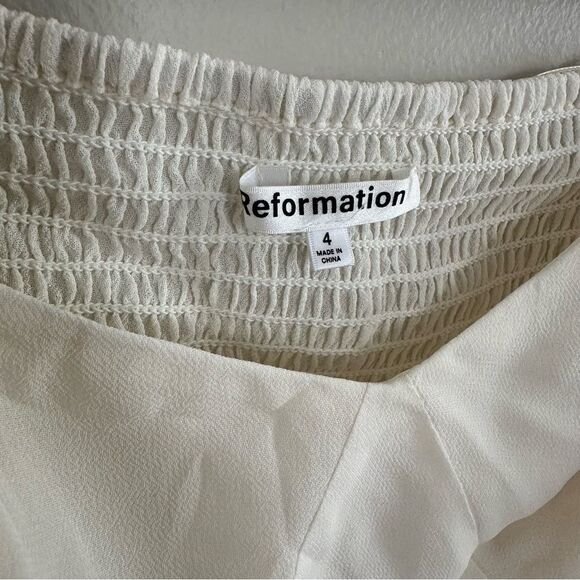 Reformation V-Neck Long Sleeve Crop Top Size 4 - Picture 2 of 4